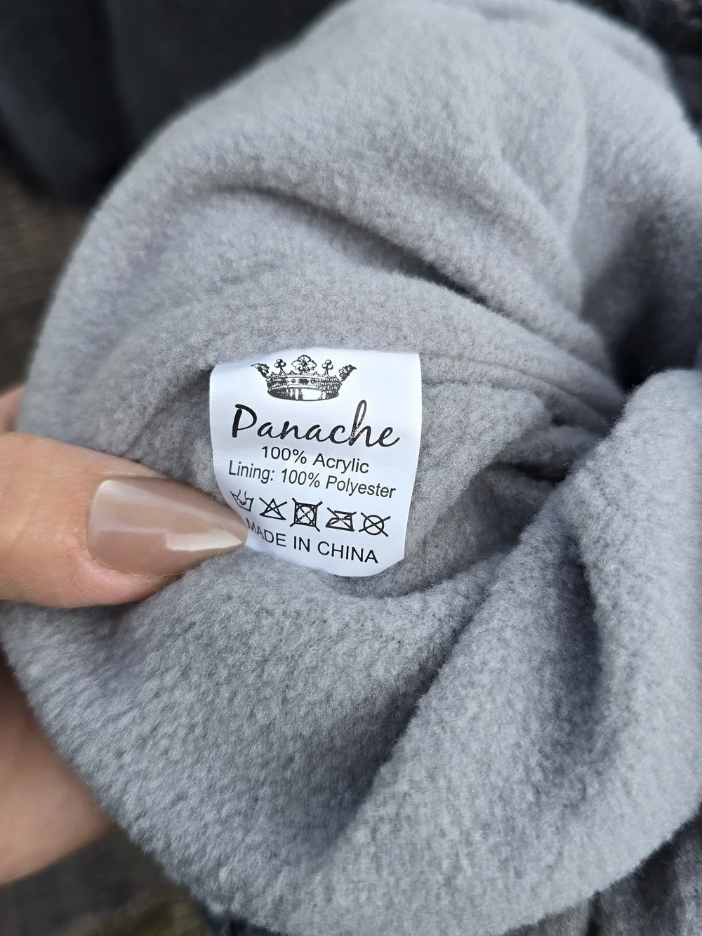 Panache Winter Beanie - White & Gray